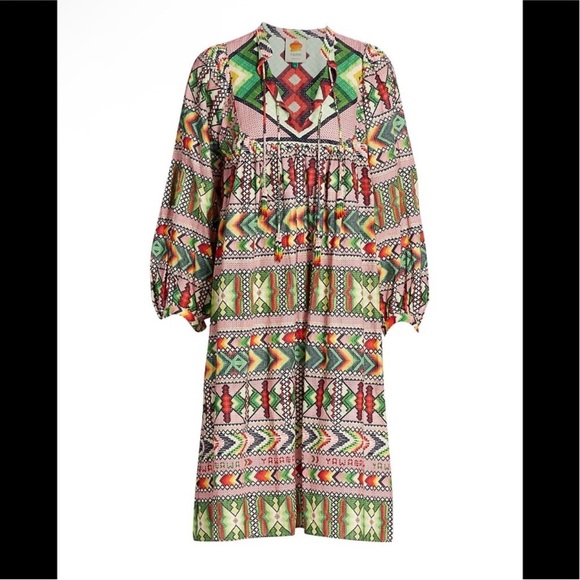 Farm Rio Amulet long sleeve beaded tassel dress - Small - Picture 4 of 12